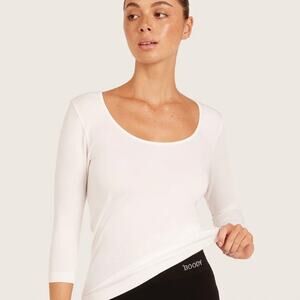 NWT BOODY Base Layer 3/4 Sleeve Top, size S